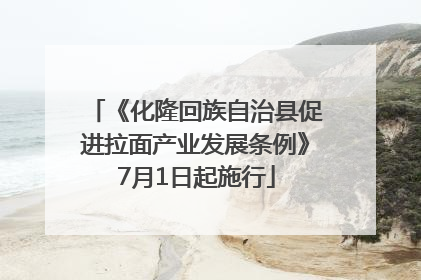《化隆回族自治县促进拉面产业发展条例》7月1日起施行