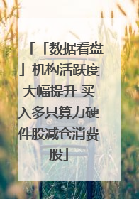 「数据看盘」机构活跃度大幅提升 买入多只算力硬件股减仓消费股