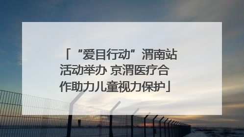 “爱目行动”渭南站活动举办 京渭医疗合作助力儿童视力保护