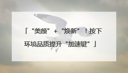“美颜”+“焕新”！按下环境品质提升“加速键”