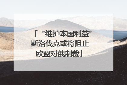 “维护本国利益” 斯洛伐克或将阻止欧盟对俄制裁