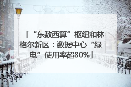 “东数西算”枢纽和林格尔新区：数据中心“绿电”使用率超80%