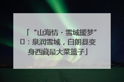 “山海情・雪域援梦”⑪：泉润雪域，白朗县变身西藏最大菜篮子