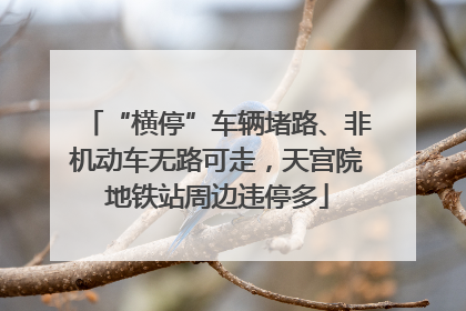“横停”车辆堵路、非机动车无路可走，天宫院地铁站周边违停多