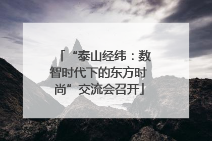 “泰山经纬：数智时代下的东方时尚”交流会召开