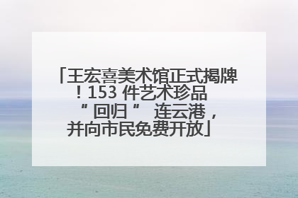 王宏喜美术馆正式揭牌！153 件艺术珍品 “ 回归 ” 连云港，并向市民免费开放