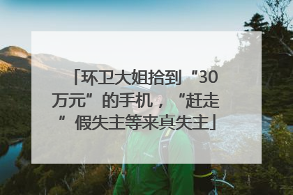 环卫大姐拾到“30万元”的手机，“赶走”假失主等来真失主