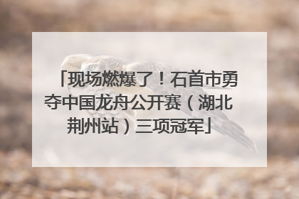 现场燃爆了！石首市勇夺中国龙舟公开赛（湖北荆州站）三项冠军