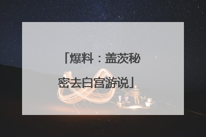 爆料：盖茨秘密去白宫游说