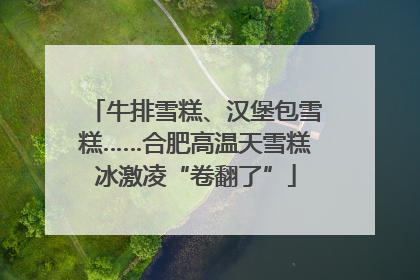 牛排雪糕、汉堡包雪糕……合肥高温天雪糕冰激凌“卷翻了”