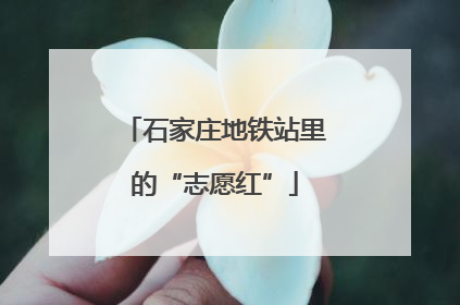 石家庄地铁站里的“志愿红”