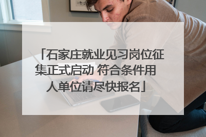 石家庄就业见习岗位征集正式启动 符合条件用人单位请尽快报名