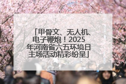 甲骨文、无人机、电子鞭炮！2025年河南省六五环境日主场活动精彩纷呈