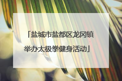 盐城市盐都区龙冈镇举办太极拳健身活动