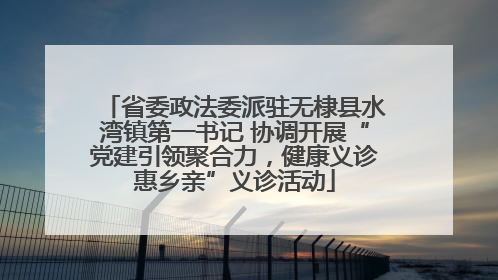 省委政法委派驻无棣县水湾镇第一书记 协调开展“党建引领聚合力，健康义诊惠乡亲”义诊活动