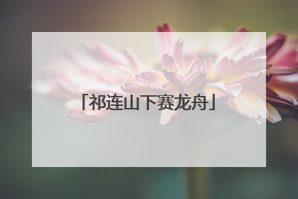 祁连山下赛龙舟