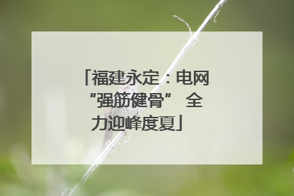 福建永定：电网“强筋健骨” 全力迎峰度夏