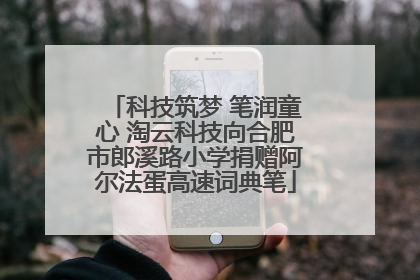 科技筑梦 笔润童心 淘云科技向合肥市郎溪路小学捐赠阿尔法蛋高速词典笔