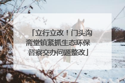 立行立改！门头沟斋堂镇紧抓生态环保督察交办问题整改