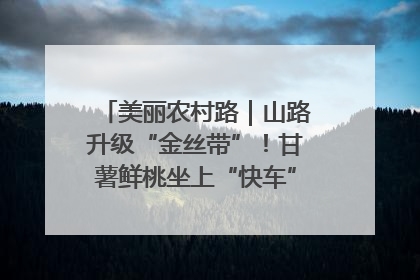 美丽农村路｜山路升级“金丝带”！甘薯鲜桃坐上“快车”，开去大市场