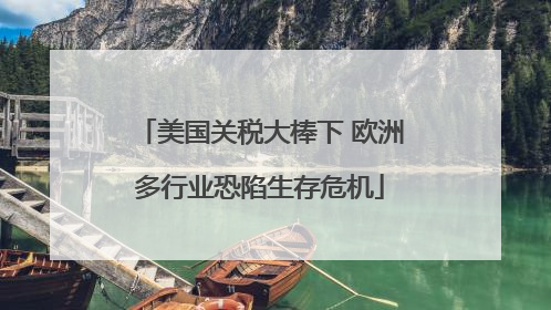 美国关税大棒下 欧洲多行业恐陷生存危机