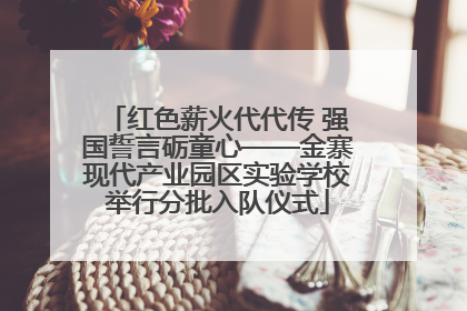 红色薪火代代传 强国誓言砺童心——金寨现代产业园区实验学校举行分批入队仪式