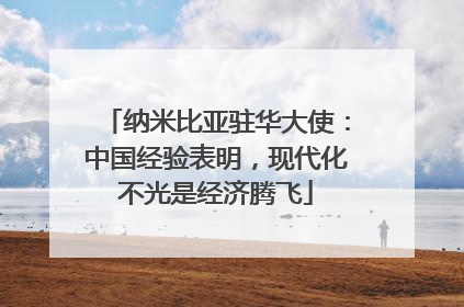 纳米比亚驻华大使：中国经验表明，现代化不光是经济腾飞