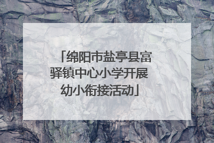 绵阳市盐亭县富驿镇中心小学开展幼小衔接活动