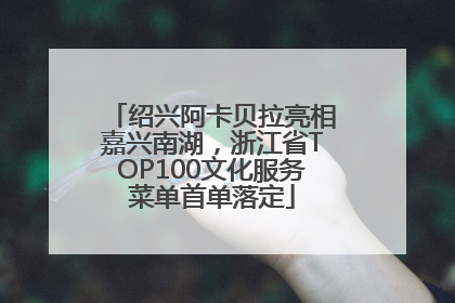 绍兴阿卡贝拉亮相嘉兴南湖,浙江省TOP100文化服务菜单首单落定