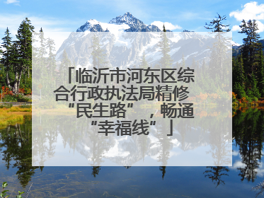 临沂市河东区综合行政执法局精修“民生路”,畅通“幸福线”