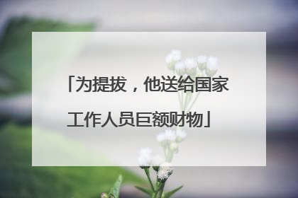 为提拔，他送给国家工作人员巨额财物