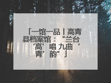 一馆一品丨高青县档案馆：“兰台‘高’唱 九曲‘青’韵”