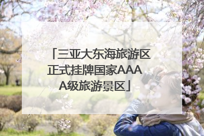 三亚大东海旅游区正式挂牌国家AAAA级旅游景区