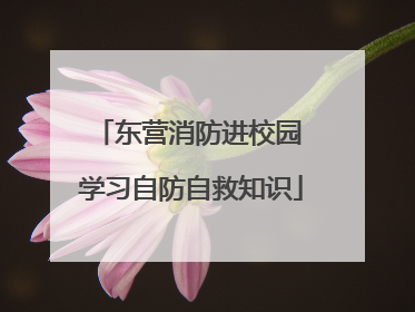 东营消防进校园 学习自防自救知识