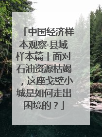 中国经济样本观察·县域样本篇丨面对石油资源枯竭，这座戈壁小城是如何走出困境的？