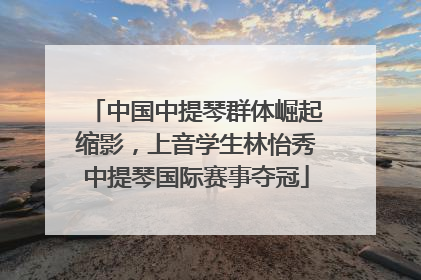中国中提琴群体崛起缩影，上音学生林怡秀中提琴国际赛事夺冠