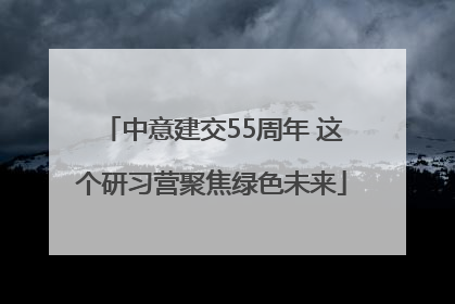 中意建交55周年 这个研习营聚焦绿色未来
