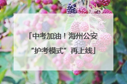 中考加油！海州公安“护考模式”再上线