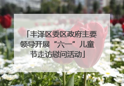 丰泽区委区政府主要领导开展“六一”儿童节走访慰问活动
