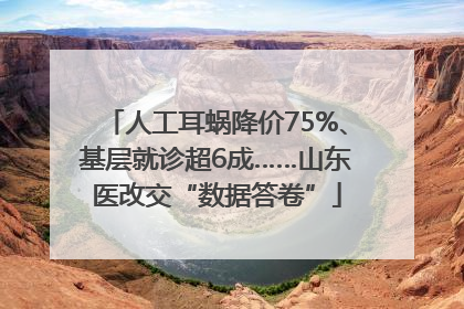 人工耳蜗降价75%、基层就诊超6成……山东医改交“数据答卷”