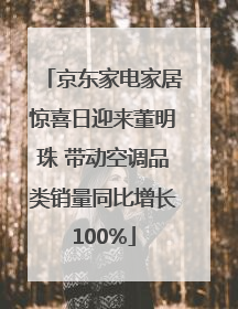 京东家电家居惊喜日迎来董明珠 带动空调品类销量同比增长100%