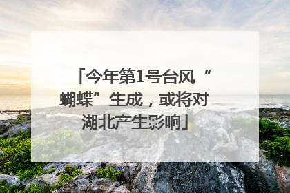 今年第1号台风“蝴蝶”生成，或将对湖北产生影响