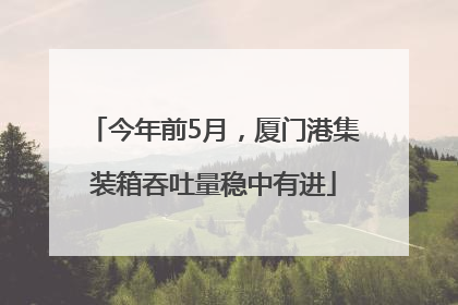 今年前5月，厦门港集装箱吞吐量稳中有进