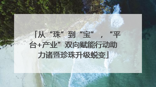 从“珠”到“宝”，“平台+产业”双向赋能行动助力诸暨珍珠升级蜕变