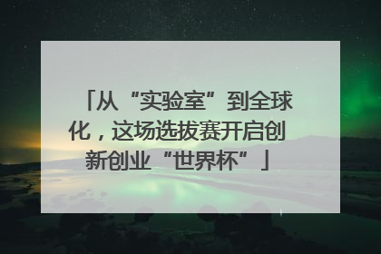 从“实验室”到全球化，这场选拔赛开启创新创业“世界杯”