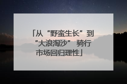 从“野蛮生长”到“大浪淘沙” 骑行市场回归理性