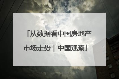 从数据看中国房地产市场走势｜中国观察