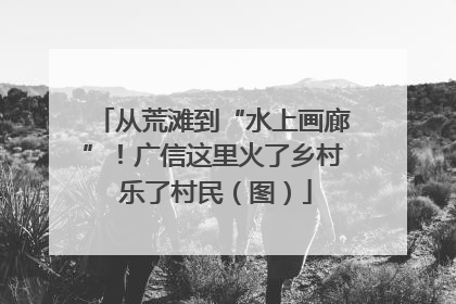 从荒滩到“水上画廊”！广信这里火了乡村 乐了村民（图）