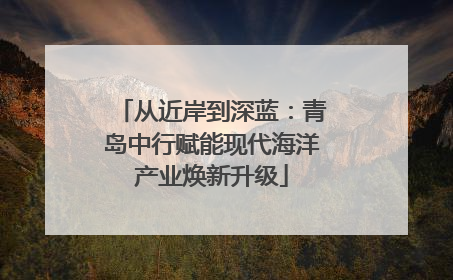 从近岸到深蓝：青岛中行赋能现代海洋产业焕新升级
