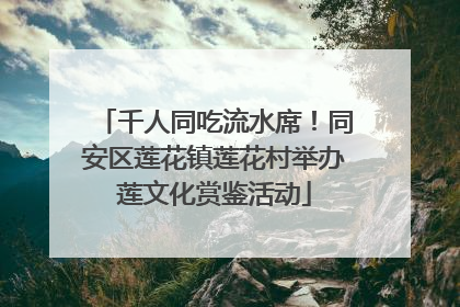 千人同吃流水席！同安区莲花镇莲花村举办莲文化赏鉴活动